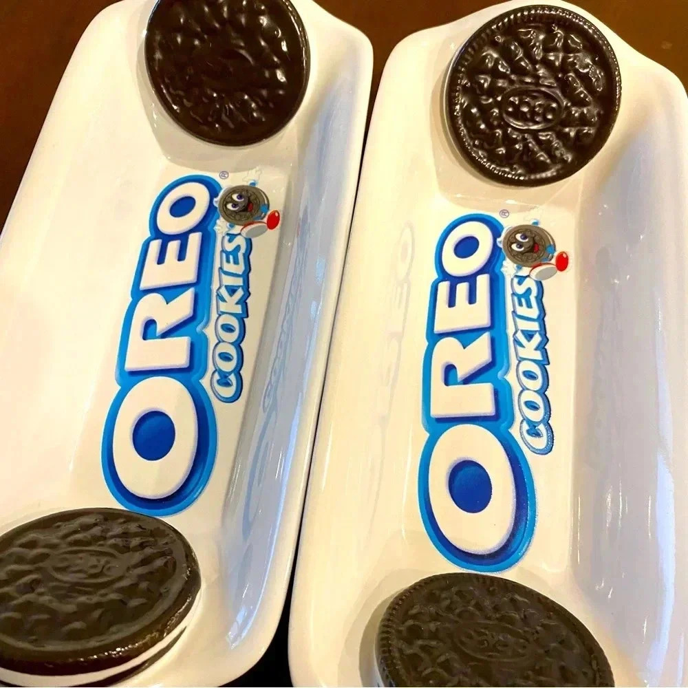 Vintage Set of 2 Oreo Cookie Banana Split Dessert Icecream Ceramic Bowls - Picture 3 of 5